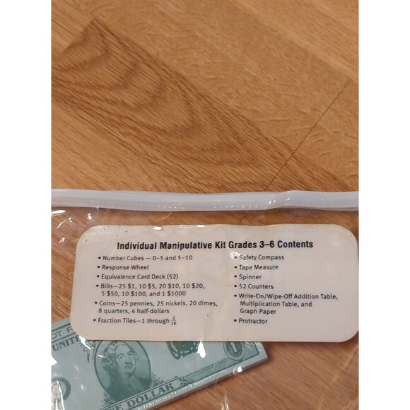 SRA Real Math Individual Manipulative Kit Grades 3-6 McGraw Hill Homeschool - Picture 9 of 9